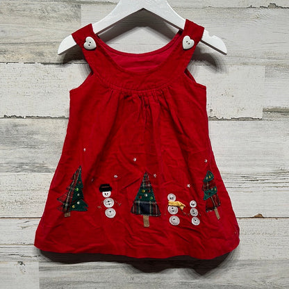 Girls Size 12m Holiday Cord Jumper Dress- Good Used Condition