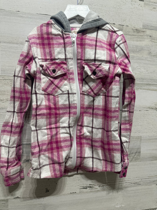 Girls Preowned Size XS (Fits like 5/6) Shyanne Plaid Flannel Shacket - Good Used Condition