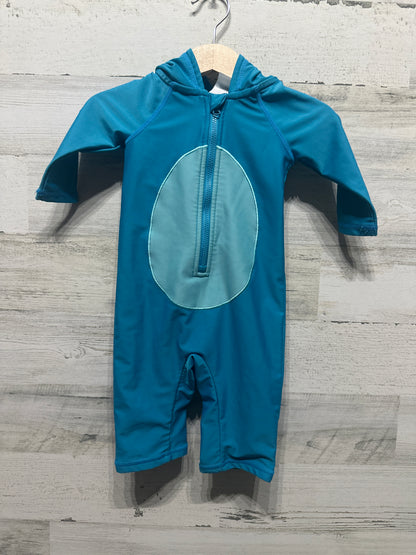 Size 3-6m Disney Stitch Hooded Rashguard Swimsuit - Very Good Used Condition