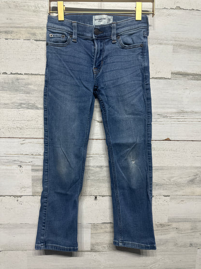 Boys Size 5/6 Long Abercrombie Kids Straight Adjustable Waist Jeans - Play Condition*