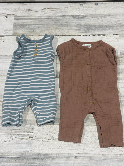 Romper Lot - Organic Little Planet - 2 Pieces - Boys Size 3m - Very Good Used Condition