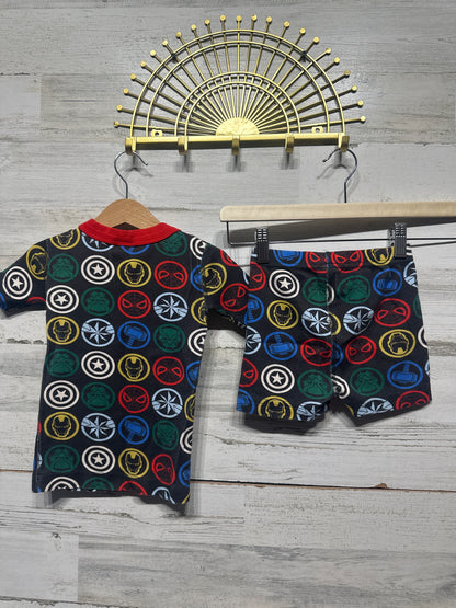 Boys Preowned Size 4 (100 cm) Hanna Andersson Marvel Organic Cotton Pajama Set - Very Good Used Condition