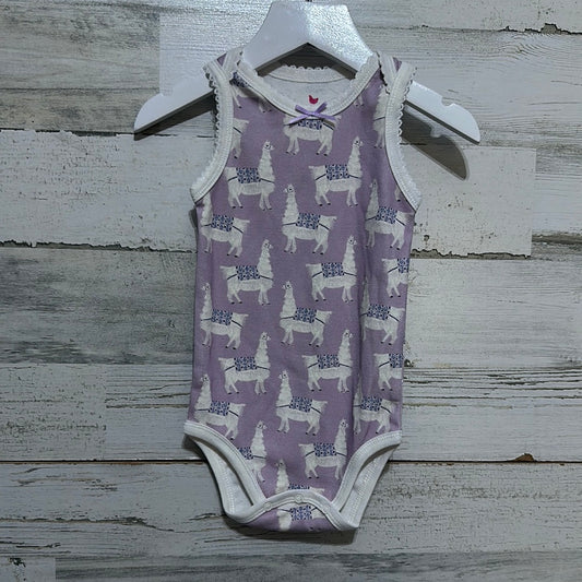 Girls Size 6-9m Pink Chicken Llama Sleeveless Onesie - New With Tags