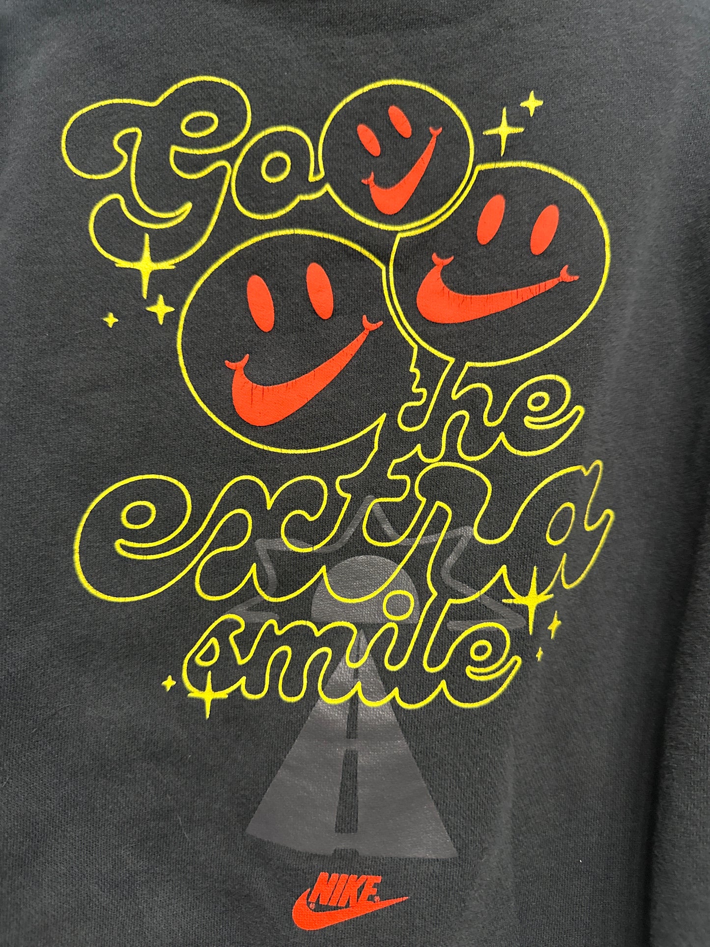 Boys Size Small (Fits Like 6/7) Nike Smiley Face Hoodie - Good Used Condition