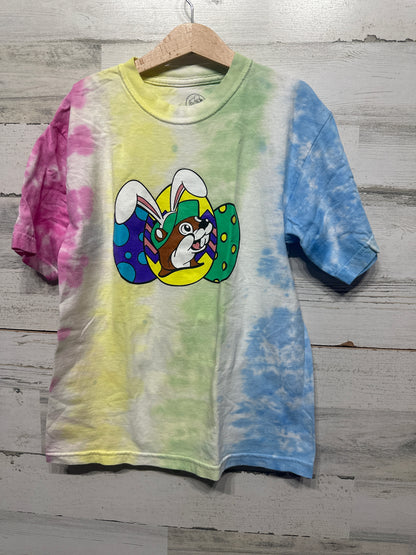 Preowned Size Youth Medium Buc-ee’s  Easter Tie Dye Shirt - Good Used Condition