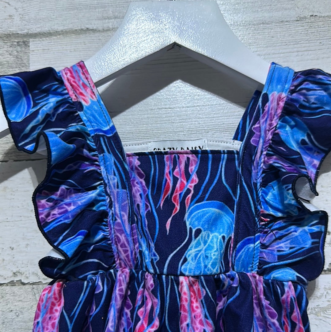 Size 3-6m Crazy Daisy boutique jellyfish tunic - good used condition