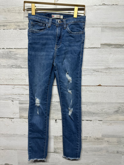 Levi's 720 High Rise Super Skinny Distressed Jeans - Girls Size 7 Regular - Very Good Used Condition