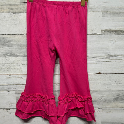 Girls Size 8/10 (XL) Wennikids Pink Ruffle Pants - Good Used Condition