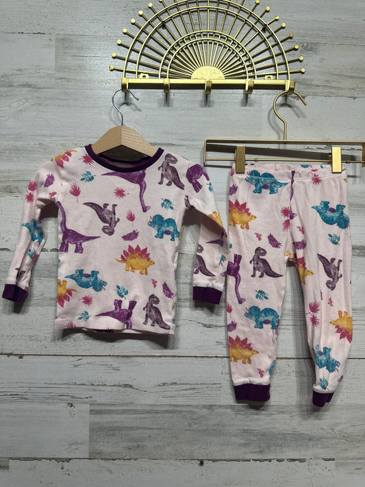 Girls Size 2t Burt’s Bees Dino Organic Cotton Pajamas - Play Condition*