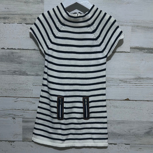 Girls Size 3t Willow Blossom navy striped sweater dress - good used condition