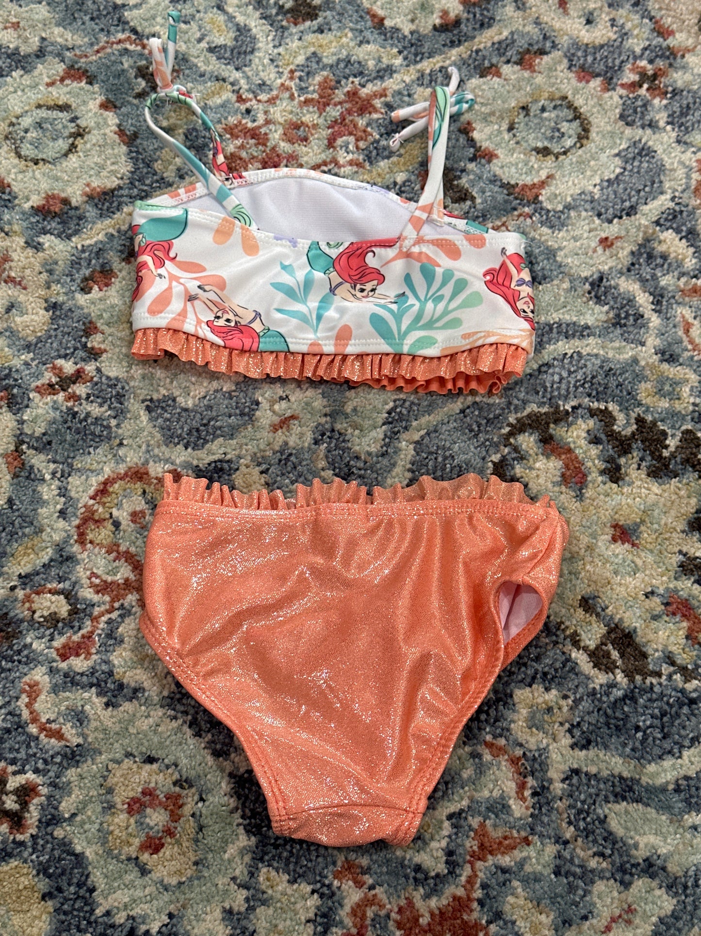 Disney Princess Little Mermaid Swimsuit Girls 2T VGUC