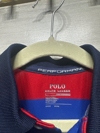 Boys Size 3 / 3t Polo Ralph Lauren Performance Striped Polo Shirt - Very Good Used Condition