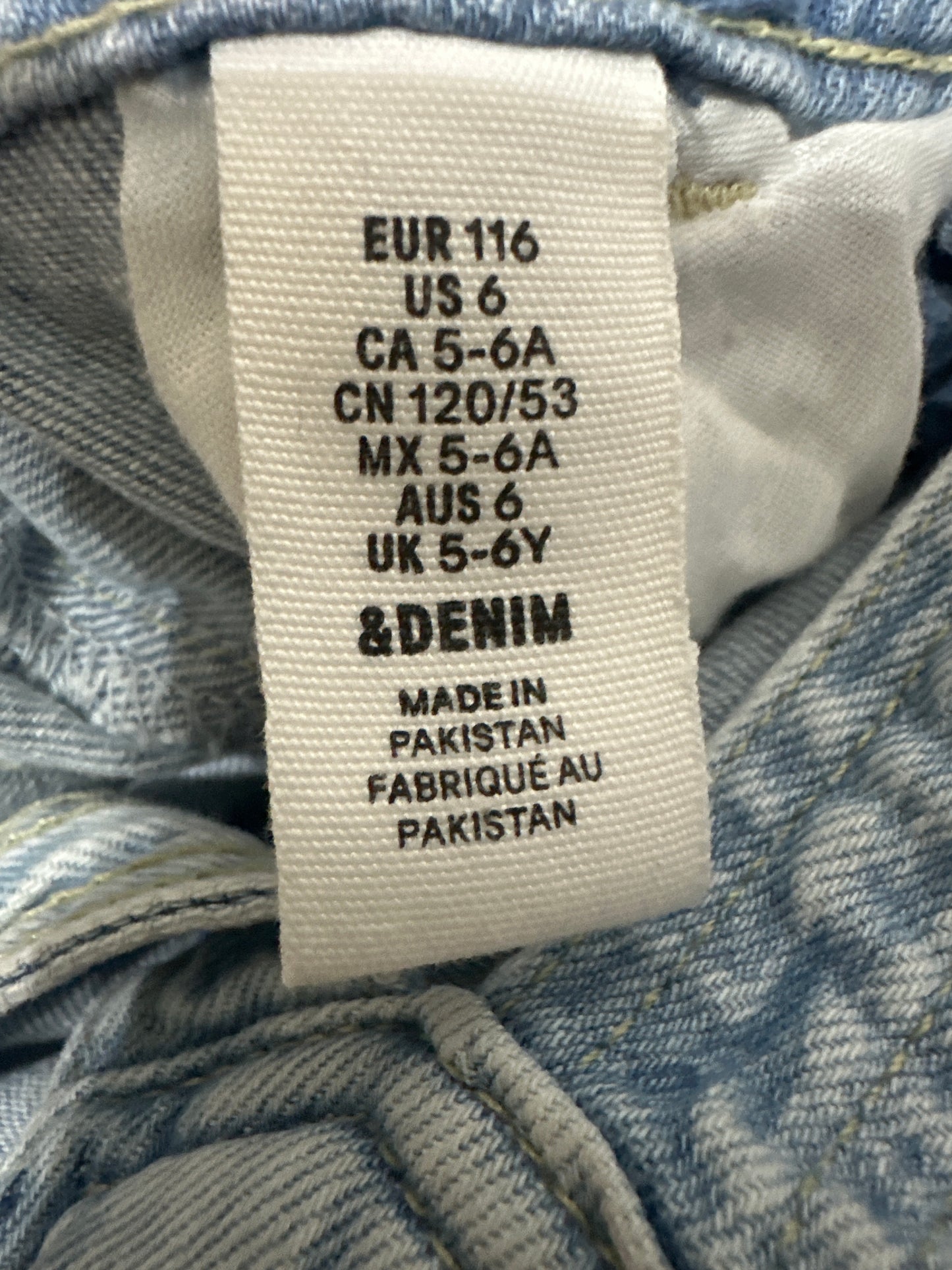 Girls Size 6 H&M Distressed Denim Overalls - Very Good Used Condition