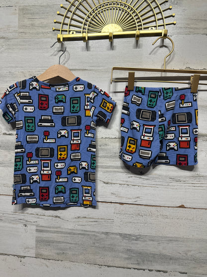 Boys Preowned Size 3t Posh Peanut Bamboo Shorts Pajama Set - Good Used Condition