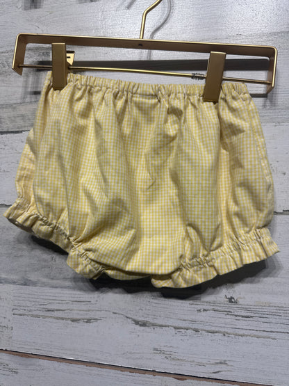 Girls Size 3t Yellow Plaid Bloomer Shorts - Good Used Condition