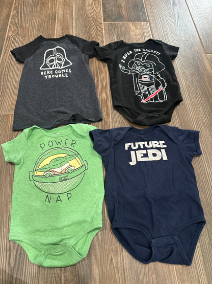 Boys Preowned Size 18m Star Wars Clothing Lot (4 Pieces) - Good Used Condition