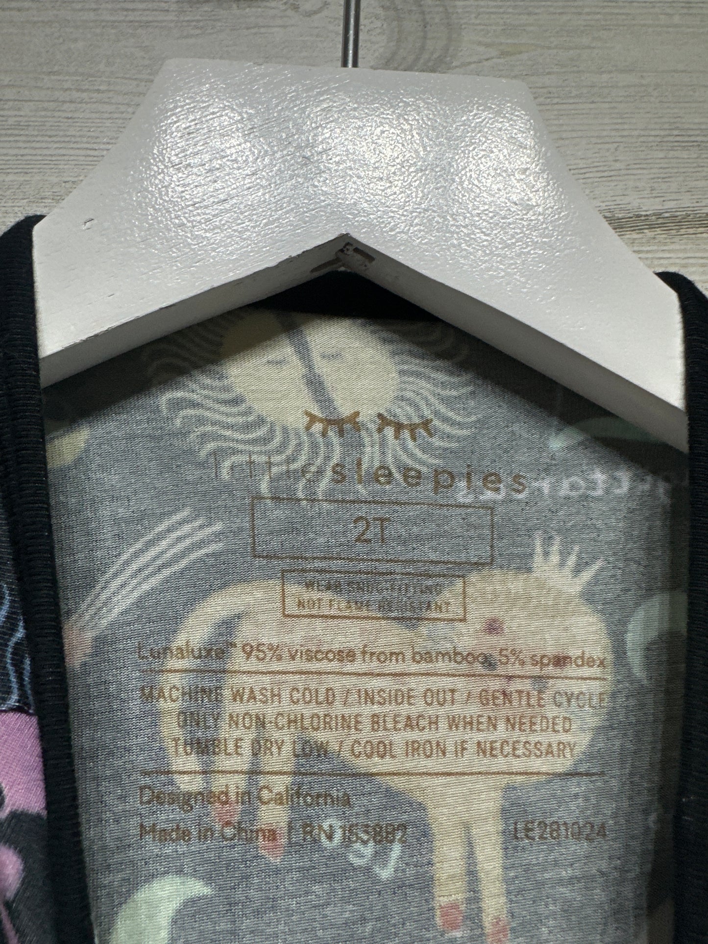 Little Sleepies Bamboo Astrological Signs Convertible Sleeper - Toddler Size 2t - Good Used Condition