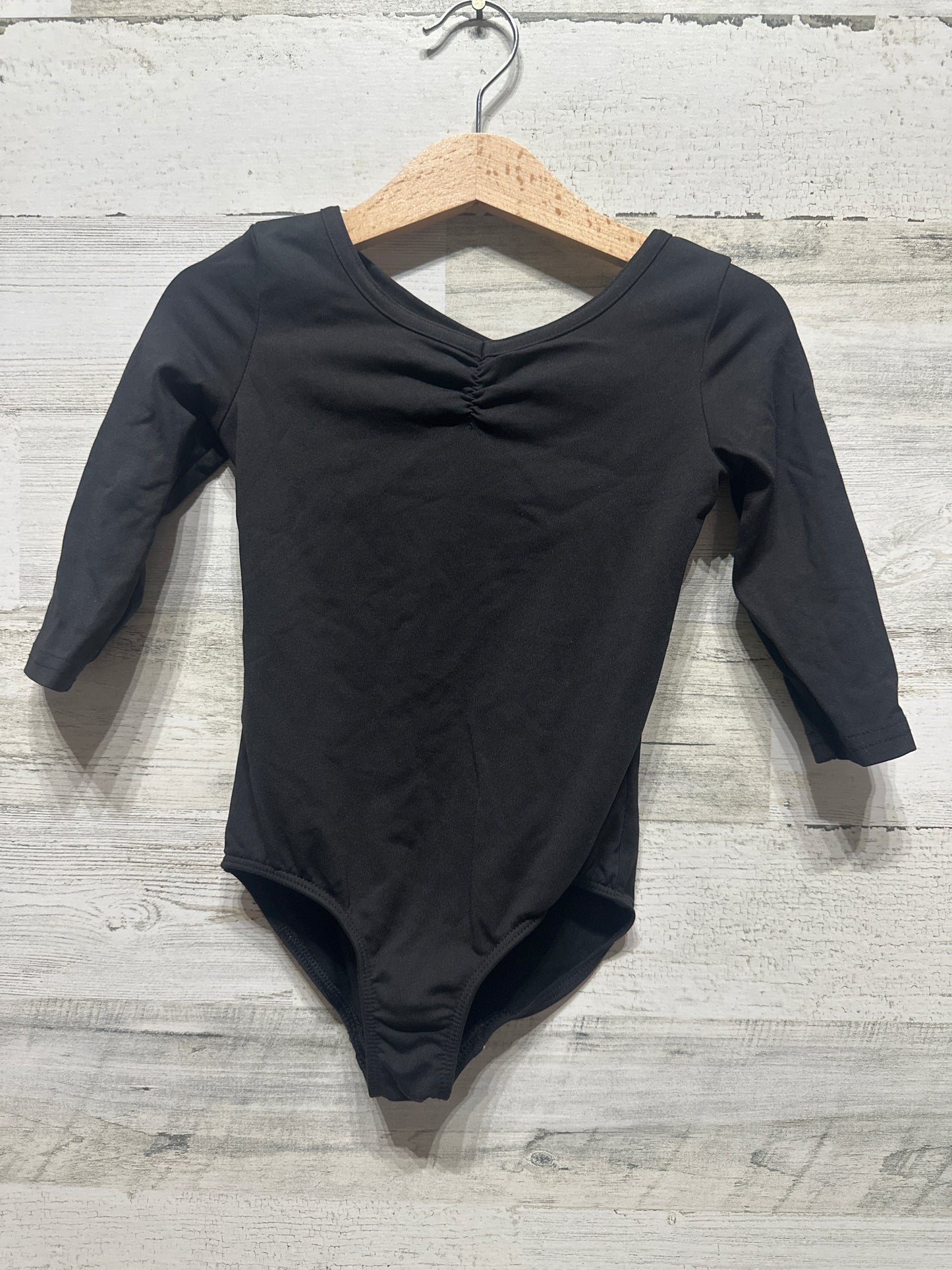 Girls Size 4-5 XS Danskin Now Black Leotard - Very Good Used Condition