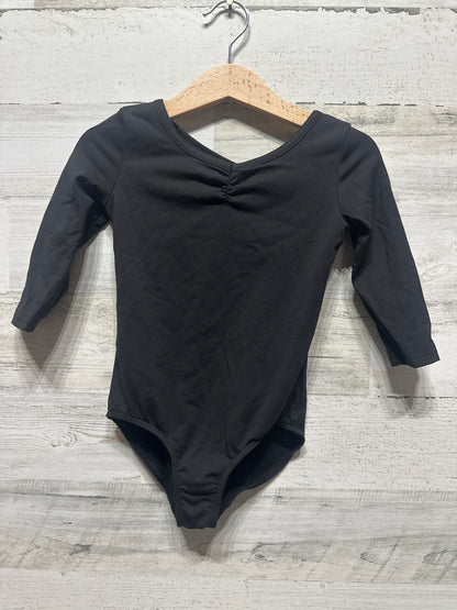 Girls Size 4-5 XS Danskin Now Black Leotard - Very Good Used Condition