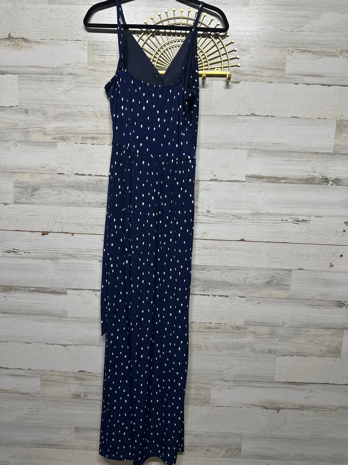 Women's Size Large Kaileigh Navy Dotted Jumpsuit - Very Good Used Condition