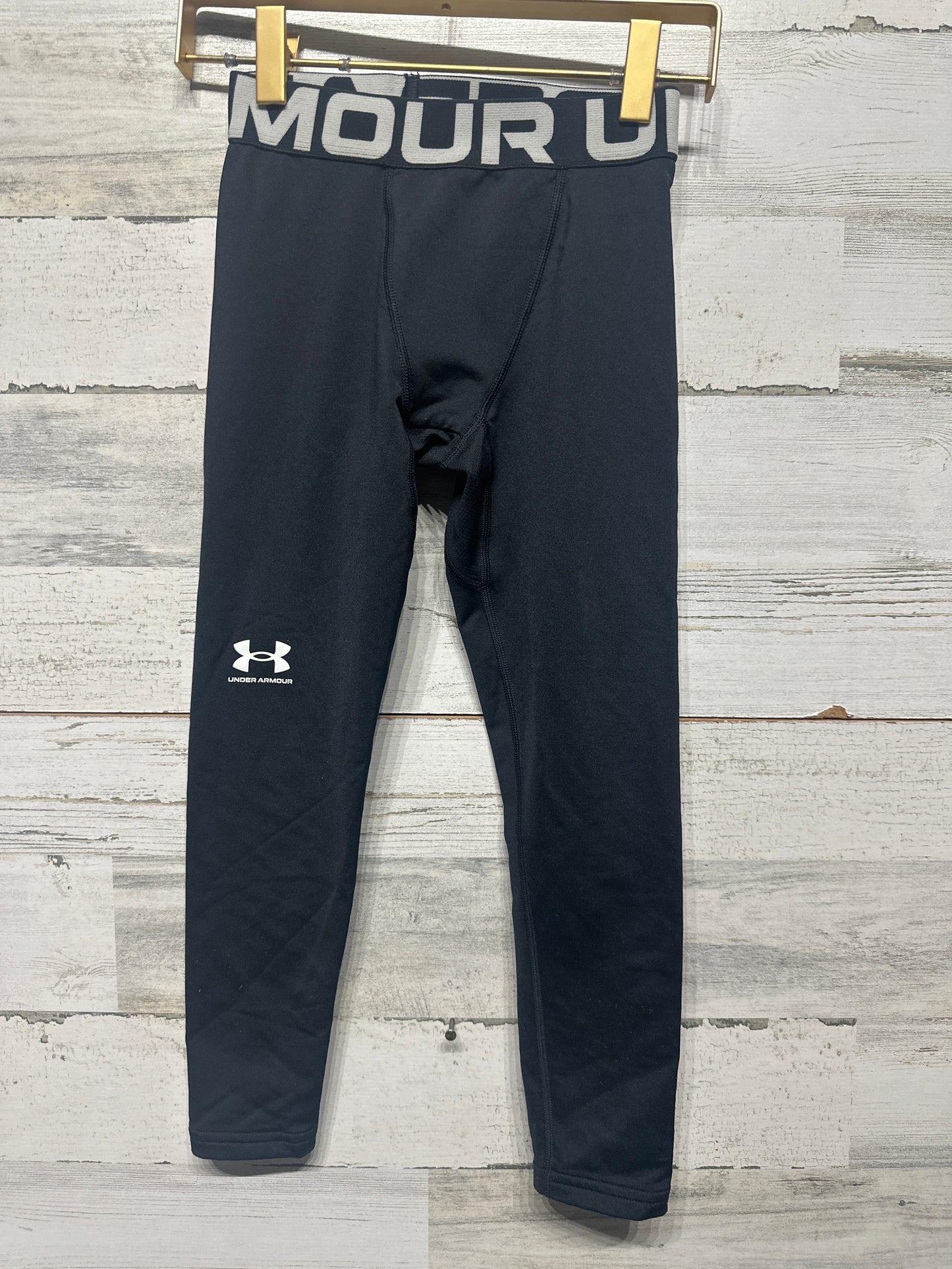 Boys Size XS (6-7) Under Armour Cold Gear Fitted Fleece Lined Leggings - Good Used Condition