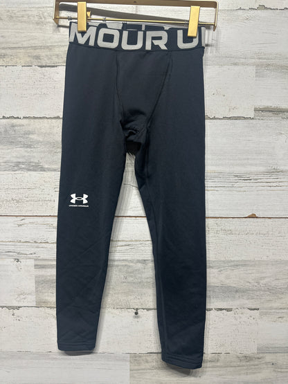 Boys Size XS (6-7) Under Armour Cold Gear Fitted Fleece Lined Leggings - Good Used Condition