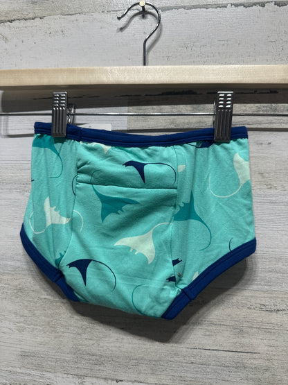Boys Size 5/6 Kickee Bamboo Glass Manta Ray Training Pants - New With Tags