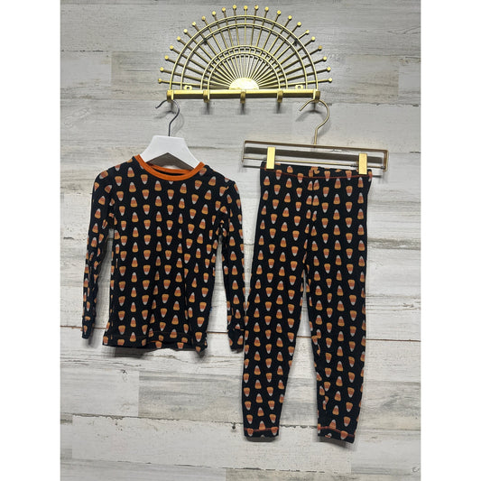 Kickee Pants Kids Size 5 Bamboo Candy Corn Fall Pajama Set VGUC