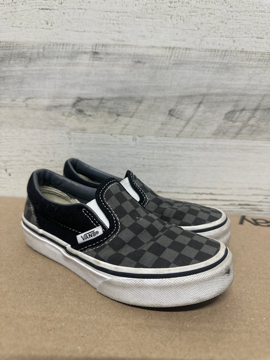 Boys Size 12.5 Kids Vans Checkered Slip On Shoes - Good Used Condition