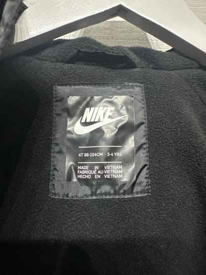 Nike Fleece Lined Full Zip Hooded Jacket Boys 4t (Fits 3-4 Yrs) VGUC