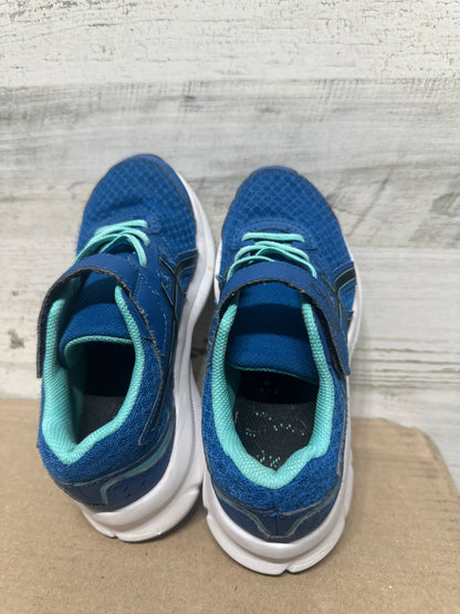 Size 1 (Youth) ASICS Blue Velcro Shoes - Good Used Condition*