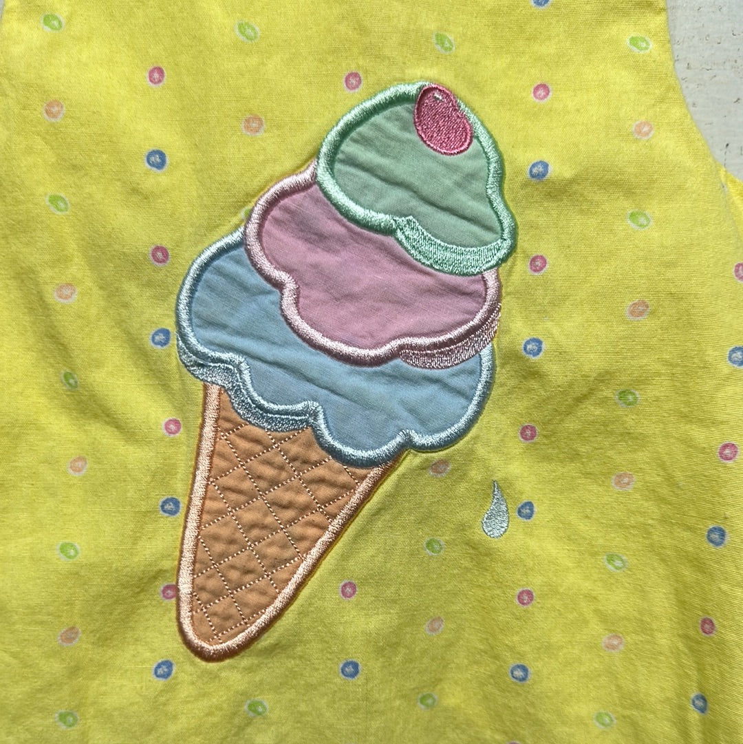 Girls Size 4t Austin and Ashley Ice Cream Applique Split Back Top - Good Used Condition