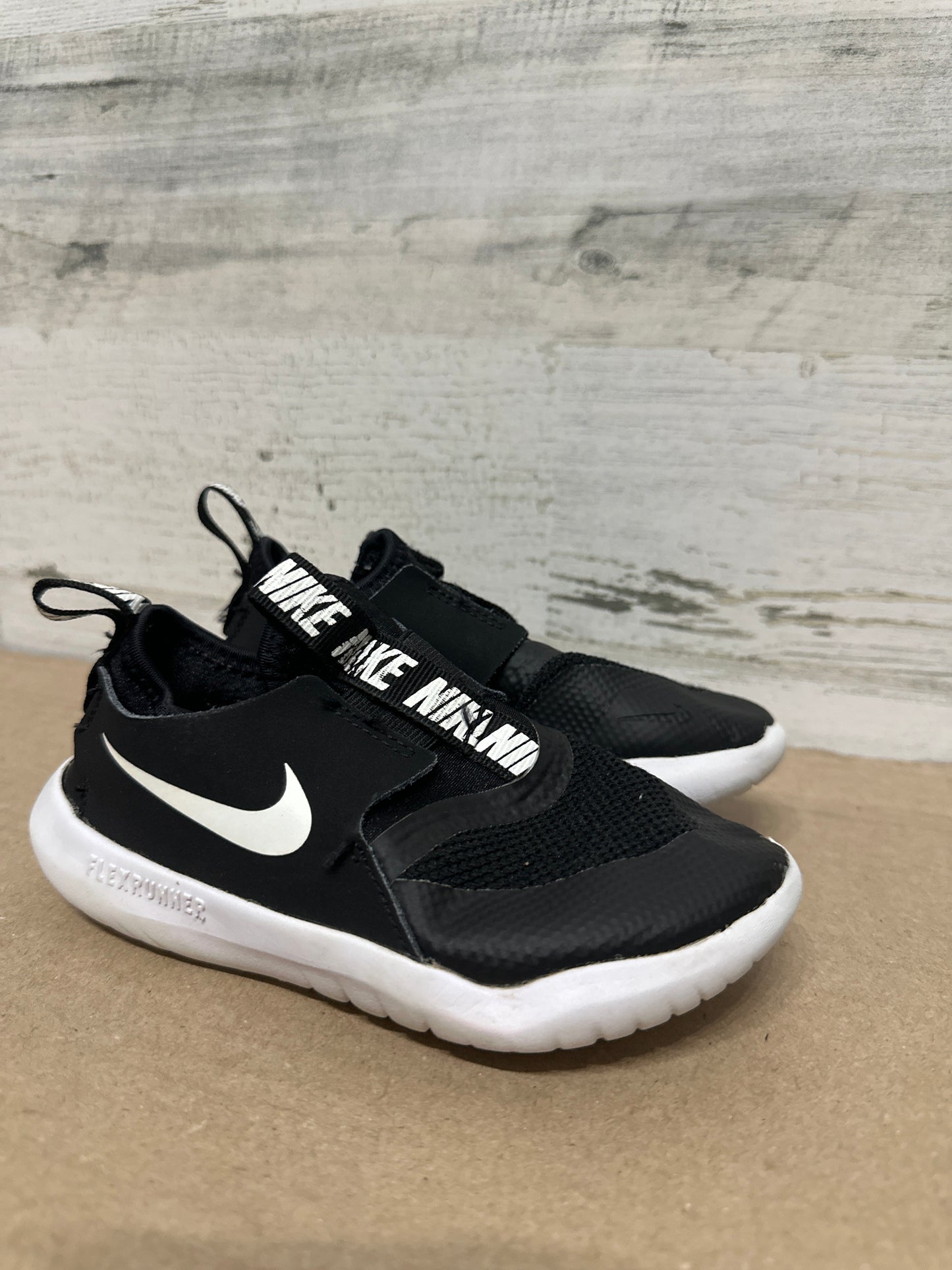 Fit like 8 toddler - Marked Size 10 (Toddler) Nike Black Flex Runner Slip On Shoes - Good Used Condition*