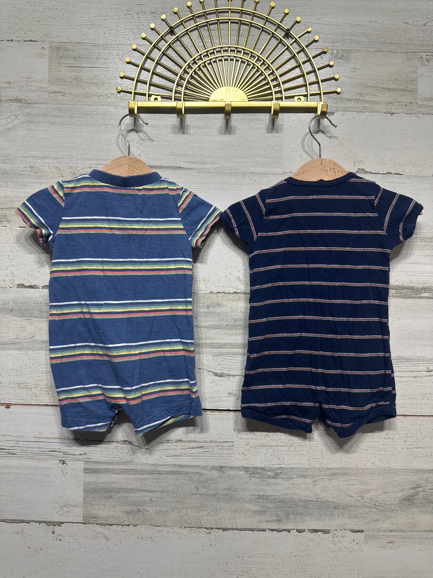 Boys Preowned Size 9m Carter’s Romper Lot (2 Pieces) - Good Used Condition