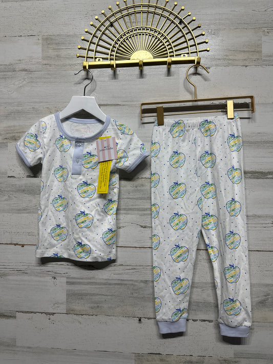 Boys Size 4t James and Lottie Apple Pima Cotton Pajama Set - New With Tags