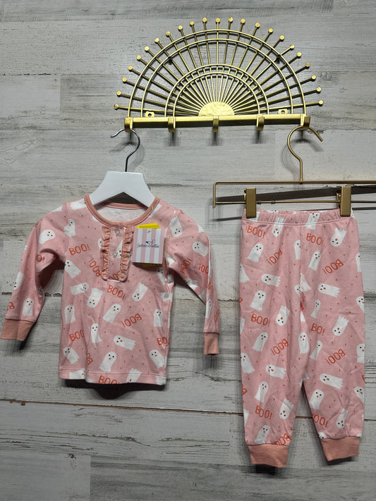 Girls Size 12m James and Lottie Pima Ghost Boo Pajama Set - New With Tags