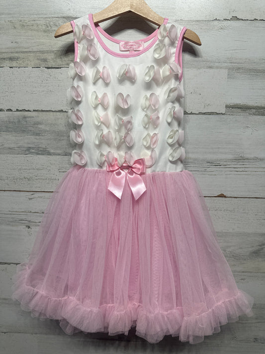 Popatu Girls Size 6-7 Butterfly Dress VGUC