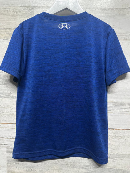 Boys Size 6 Under Armour Blue Drifit Shirt - Very Good Used Condition
