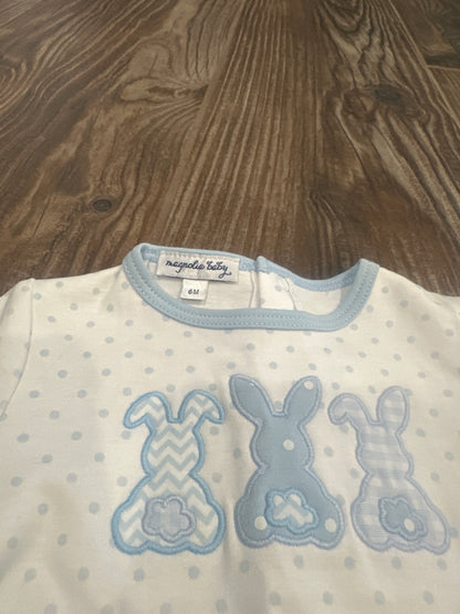 Boys Preowned Size 6m Magnolia Baby Easter Applique Romper - Play Condition**