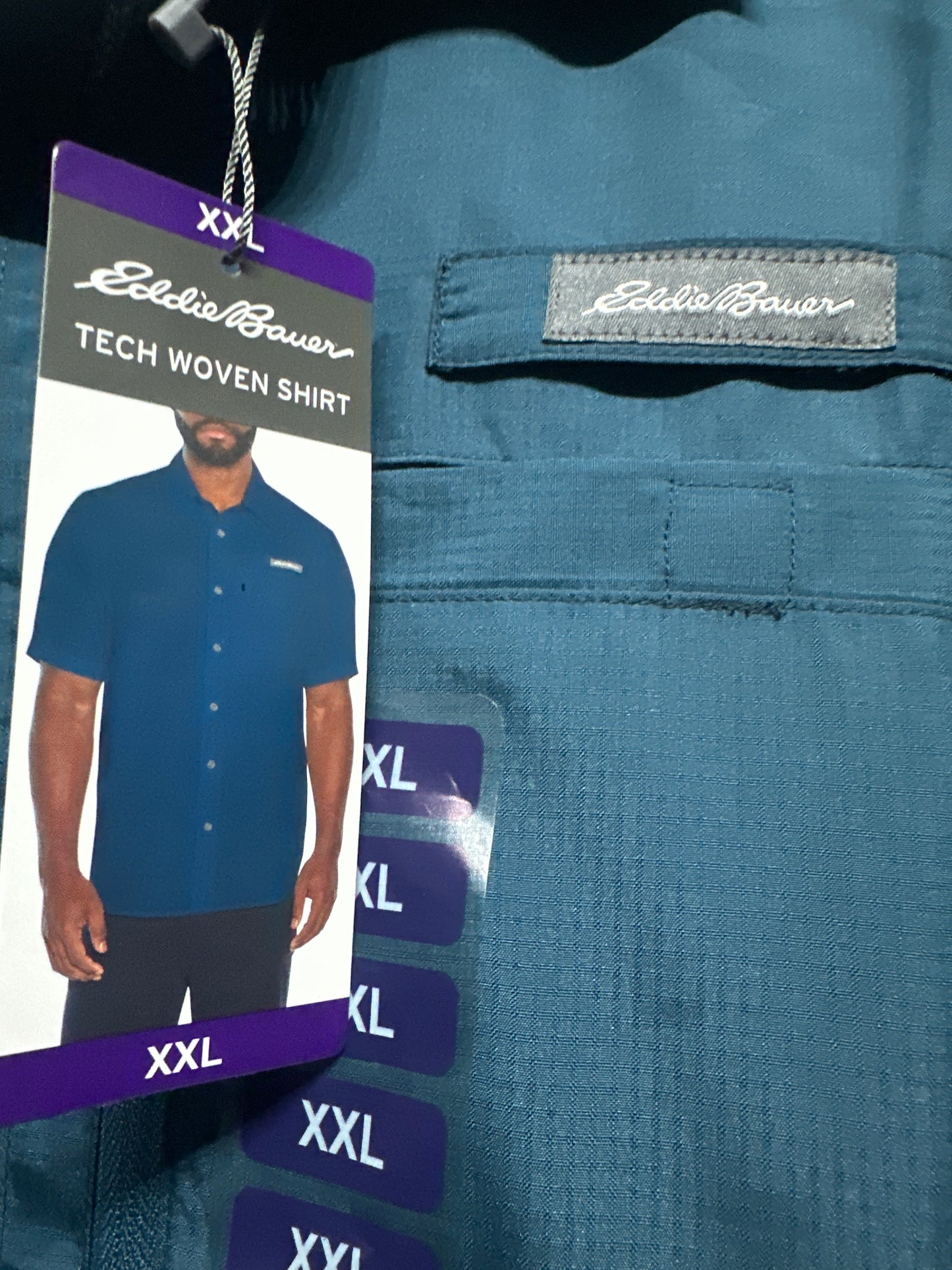 Eddie Bauer Tech Woven Shirt UPF 40 Men’s XXL NWT