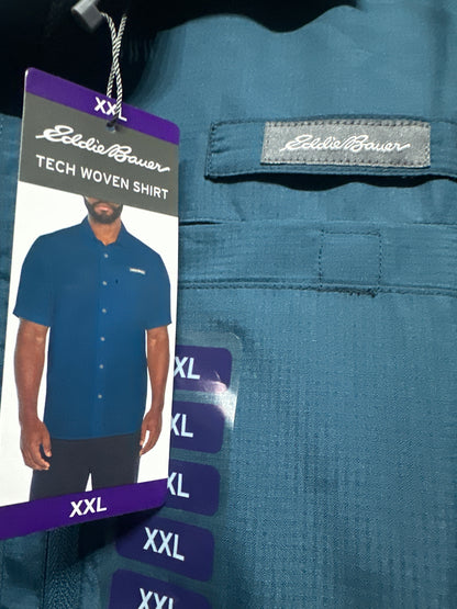 Eddie Bauer Tech Woven Shirt UPF 40 Men’s XXL NWT