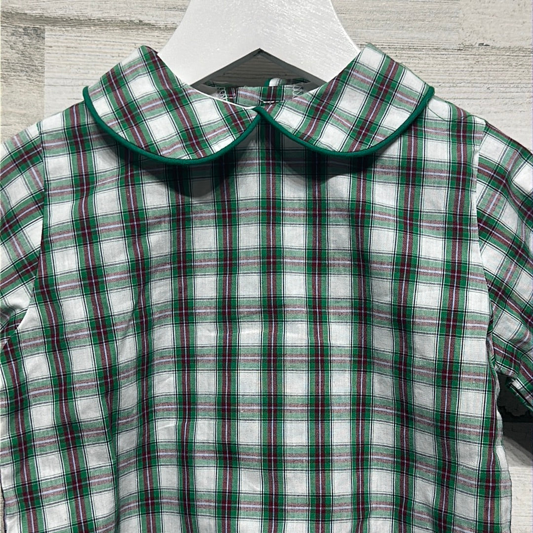 Boys Size 18m Bailey Boys Peter Pan Collar Plaid Shirt - Very Good Used Condition