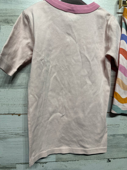 Girls Size 10 (140cm) Hanna Andersson Organic Cotton Bunny Pajama Set - Very Good Used Condition