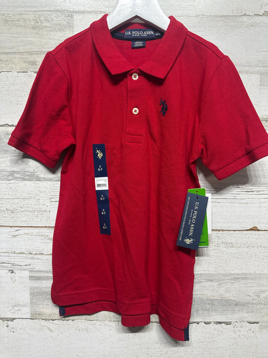Size Small (6-7) US Polo Assn Red Collared Shirt - New With Tags