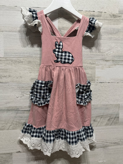 Girls Preowned Size 4 Honeydew Bunny Dress - Good Used Condition