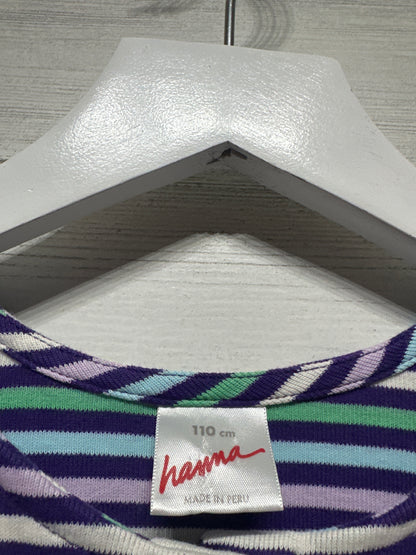 Hanna Andersson Girls Size 5 (110cm) Striped Dress VGUC