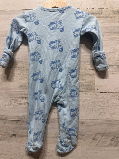 Boys Size 6-9m Kate Quinn Organic Cotton Footed Sleeper - Good Used Condition