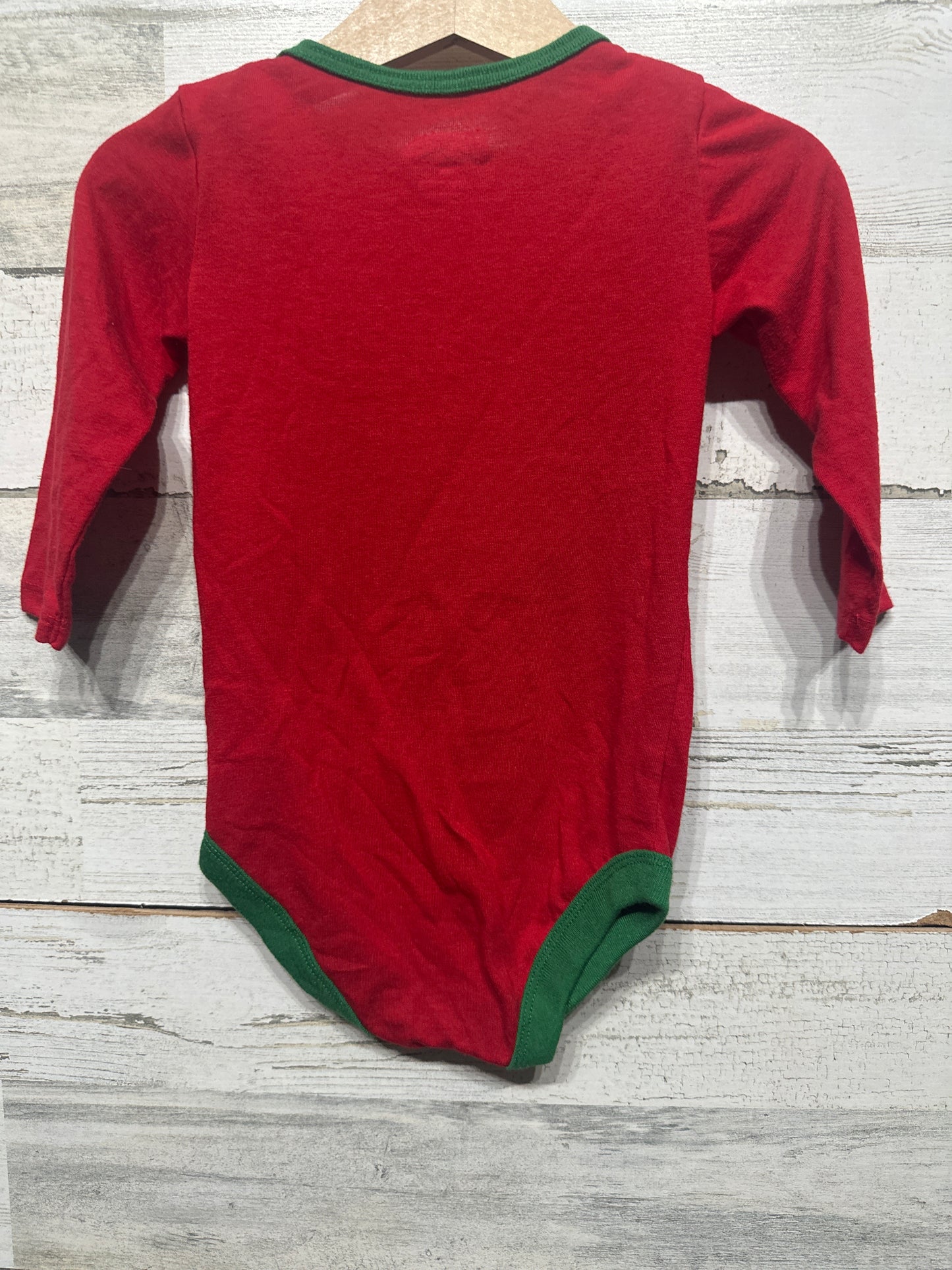 Boys Preowned Size 12m Holiday Time Santa’s Favorite Bodysuit  - Good Used Condition