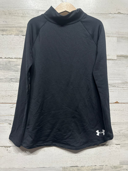 Under Armour Cold Gear Fitted Black Long Sleeve Shirt - Boys Size Youth Medium - Very Good Used Condition