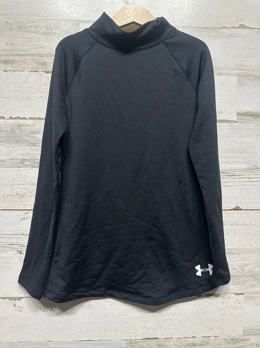 Under Armour Cold Gear Fitted Black Long Sleeve Shirt - Boys Size Youth Medium - Very Good Used Condition
